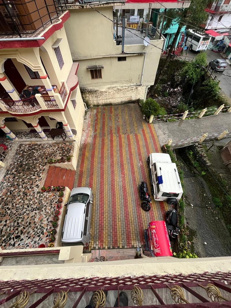 Courtyard and parking seen from the upper floor