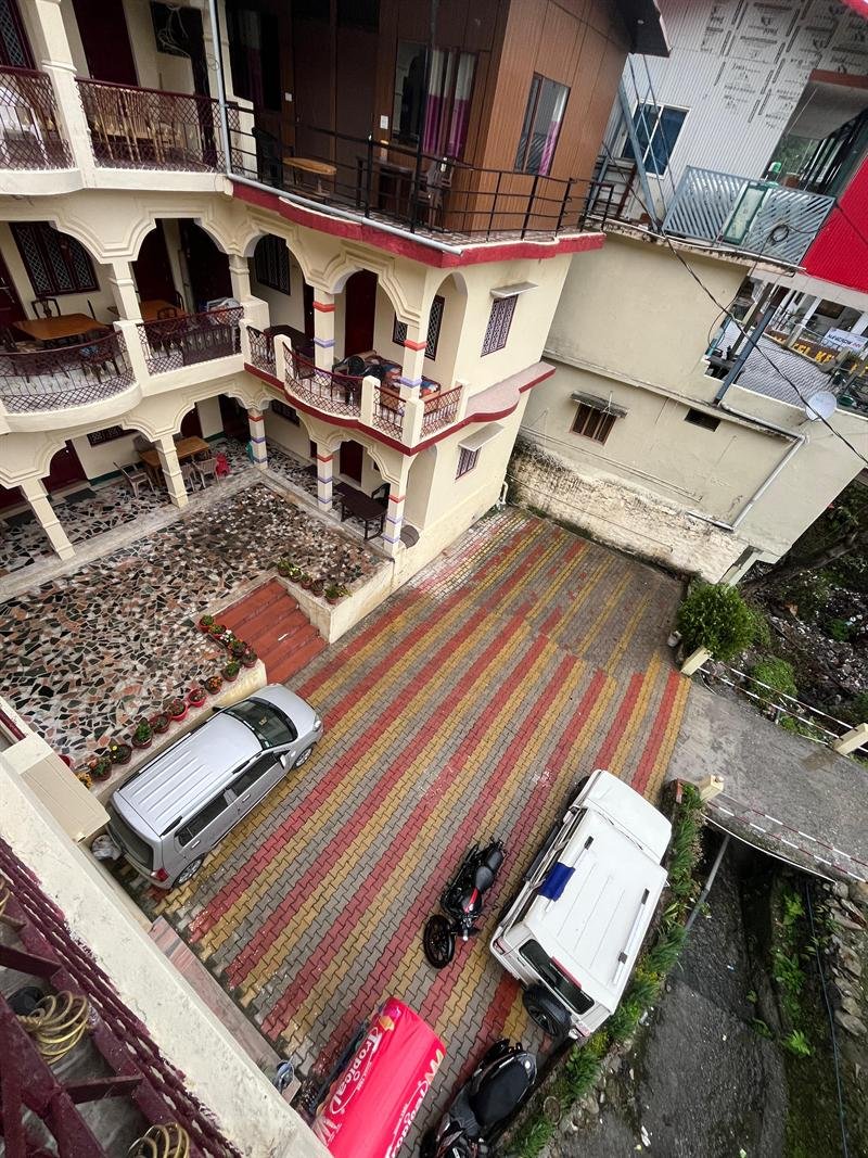 Upper-floor view across the property