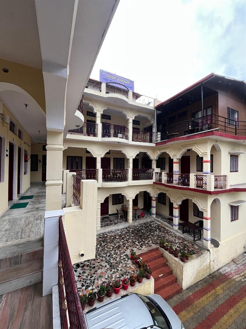 View across the inner courtyard and terraces